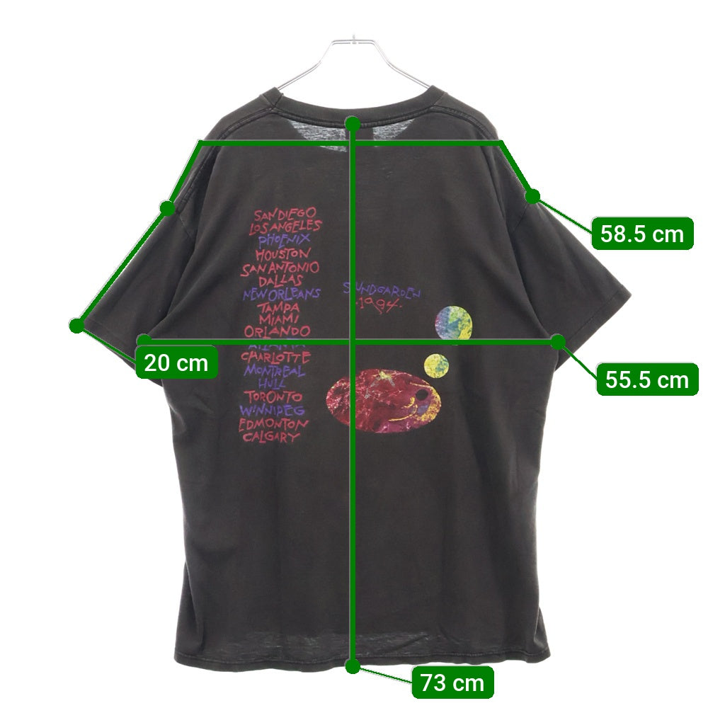 VINTAGE(ヴィンテージ) 90s SOUNDGARDEN サウンドガーデン 両面プリント Tシャツ 半袖カットソー ブラック