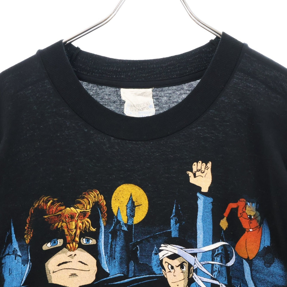 VINTAGE(ヴィンテージ) 90s ルパン三世 カリオストロの城 フロント プリント Tシャツ 半袖カットソー ブラック