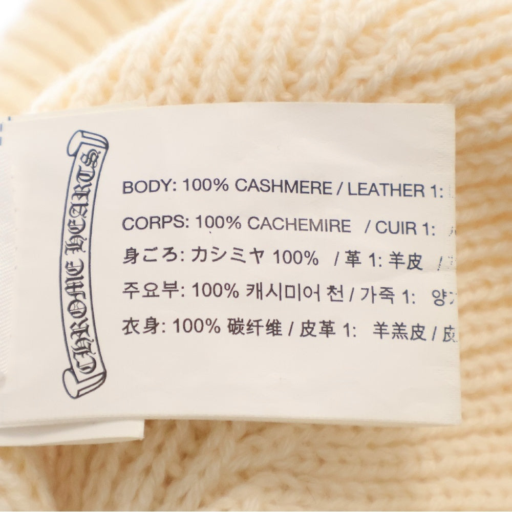 CHROME HEARTS(クロムハーツ) PPO CHOMPER BEANIE クロスボールレザーチョンパーカシミアビーニー キャップ 帽子