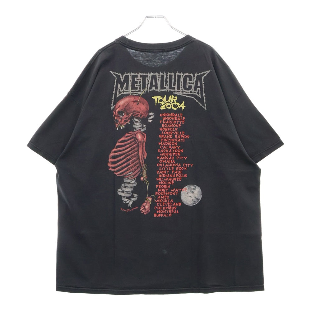 VINTAGE(ヴィンテージ) 00s METALLICA PUSHEAD TOUR メタリカ パスヘッド 両面プリント Tシャツ 半袖カットソー ブラック