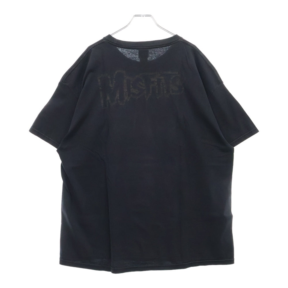 VINTAGE(ヴィンテージ) 00s MISFITS ミスフィッツ 両面プリント Tシャツ 半袖カットー ブラック