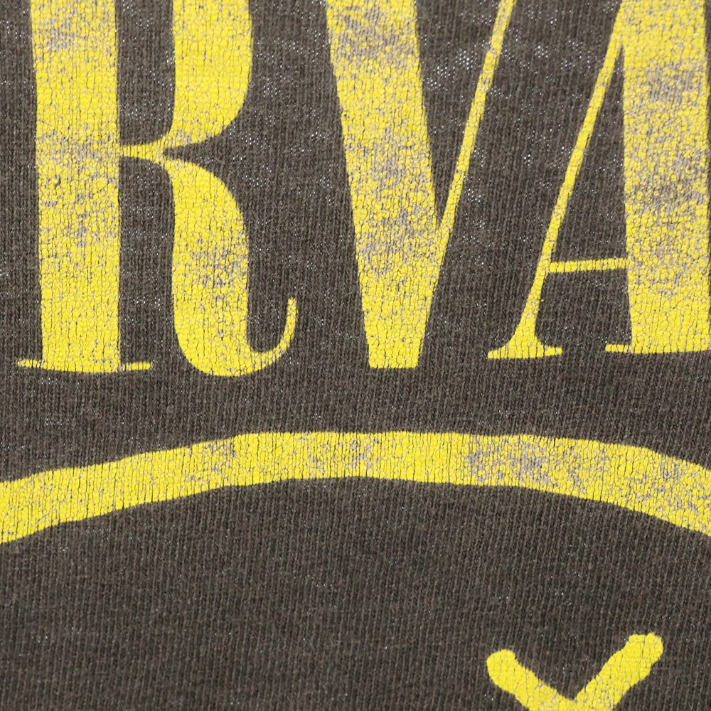 VINTAGE(ヴィンテージ) 90s NIRVANA SMILE ニルヴァーナ スマイル 両面プリント Tシャツ 半袖カットソー ブラック