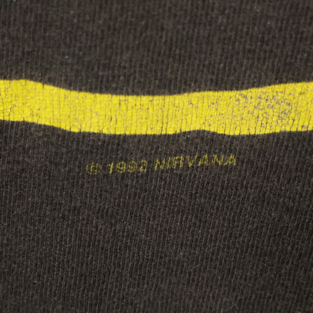 VINTAGE(ヴィンテージ) 90s NIRVANA SMILE ニルヴァーナ スマイル 両面プリント Tシャツ 半袖カットソー ブラック