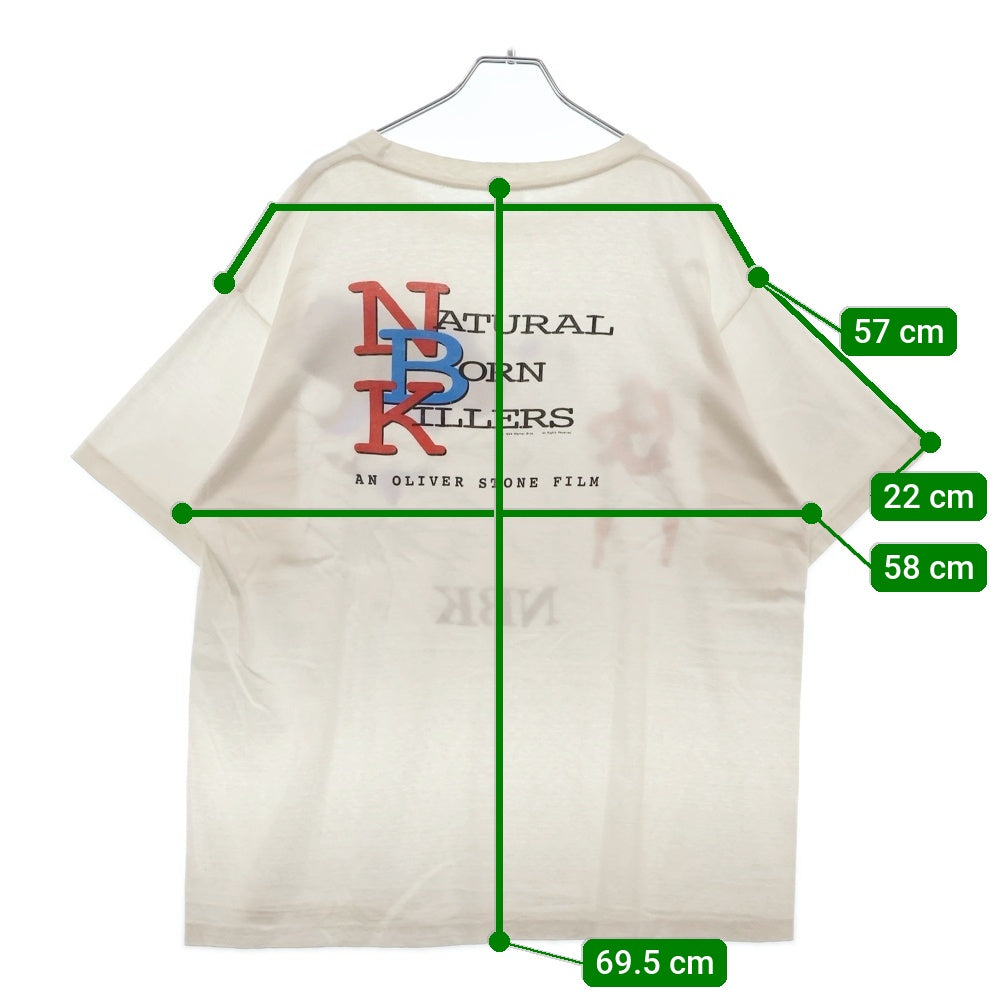 VINTAGE(ヴィンテージ) 90s Natural Born Killers Movie Promo ナチュラルボーンキラーズ 両面プリント Tシャツ 半袖カットソー ホワイト