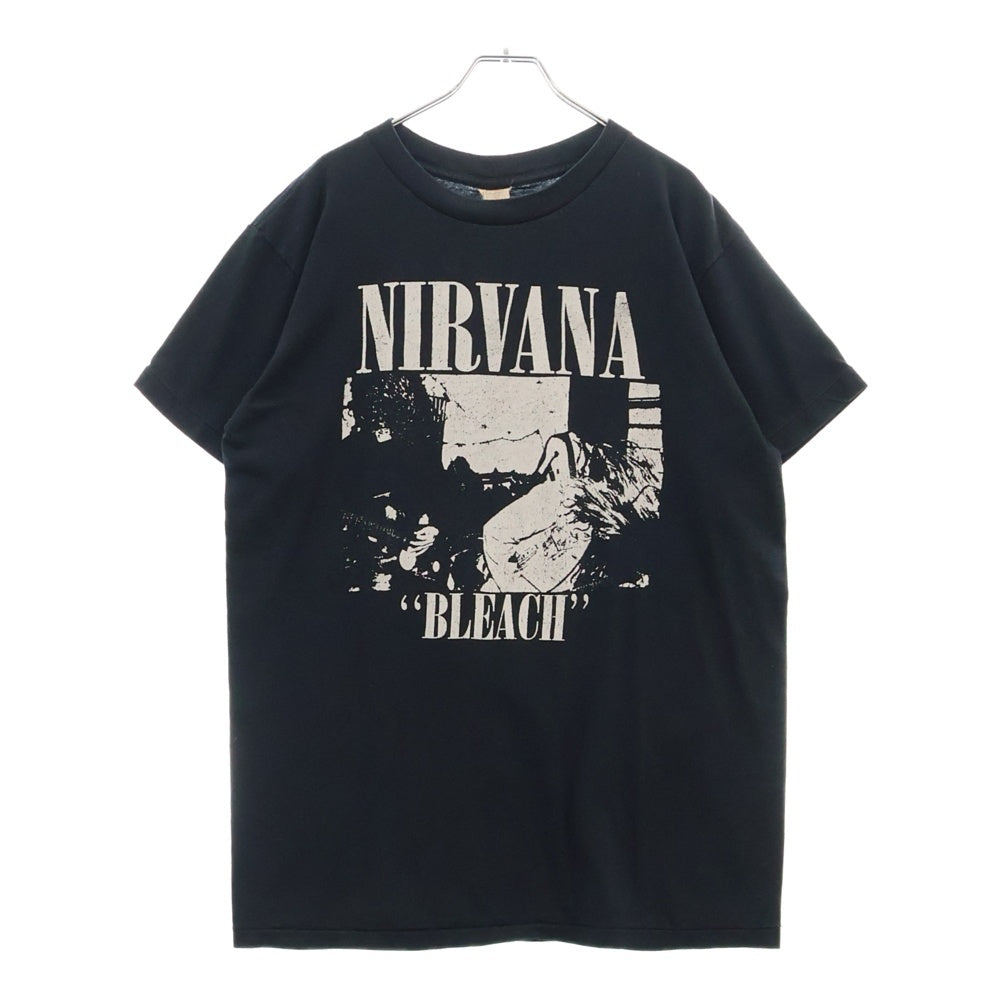 VINTAGE(ヴィンテージ) 90s NIRVANA BLEACH TEE ニルヴァーナ ブリーチ ブートレグ 両面プリント半袖Tシャツ カットソー ブラック