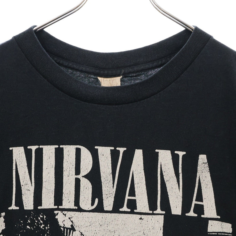 VINTAGE(ヴィンテージ) 90s NIRVANA BLEACH TEE ニルヴァーナ ブリーチ ブートレグ 両面プリント半袖Tシャツ カットソー ブラック