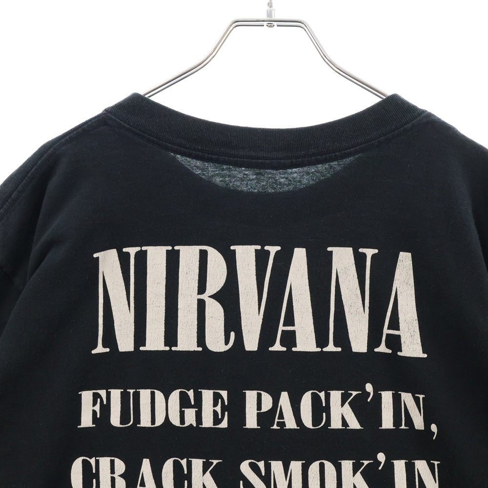 VINTAGE(ヴィンテージ) 90s NIRVANA BLEACH TEE ニルヴァーナ ブリーチ ブートレグ 両面プリント半袖Tシャツ カットソー ブラック