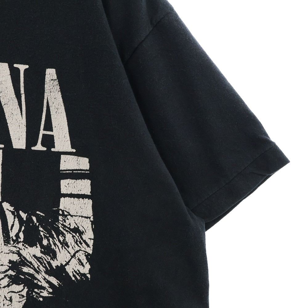 VINTAGE(ヴィンテージ) 90s NIRVANA BLEACH TEE ニルヴァーナ ブリーチ ブートレグ 両面プリント半袖Tシャツ カットソー ブラック
