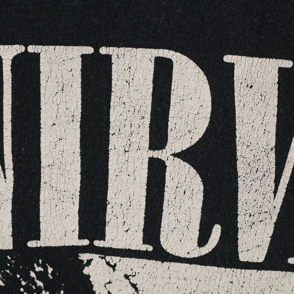VINTAGE(ヴィンテージ) 90s NIRVANA BLEACH TEE ニルヴァーナ ブリーチ ブートレグ 両面プリント半袖Tシャツ カットソー ブラック