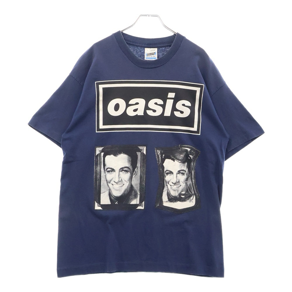 VINTAGE(ヴィンテージ) 90s OASIS SHAKER MAKER TEE オアシス フロントプリント半袖Tシャツ カットソー ネイビー