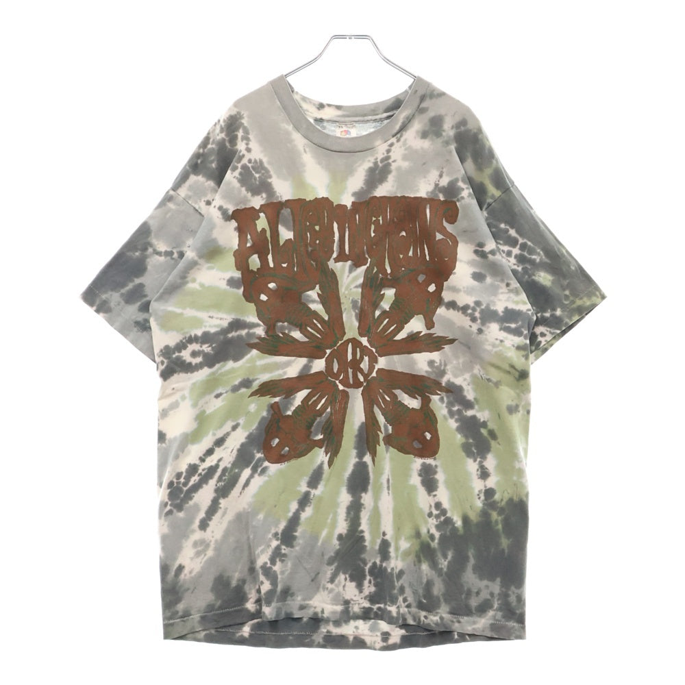 VINTAGE(ヴィンテージ) 90s ALICE IN CHAINS 1993 Empty Fossil Of The New Scene Tie-Dye アリス・イン・チェインズ バンドツアー タイダイ半袖Tシャツ グリーン/マルチ