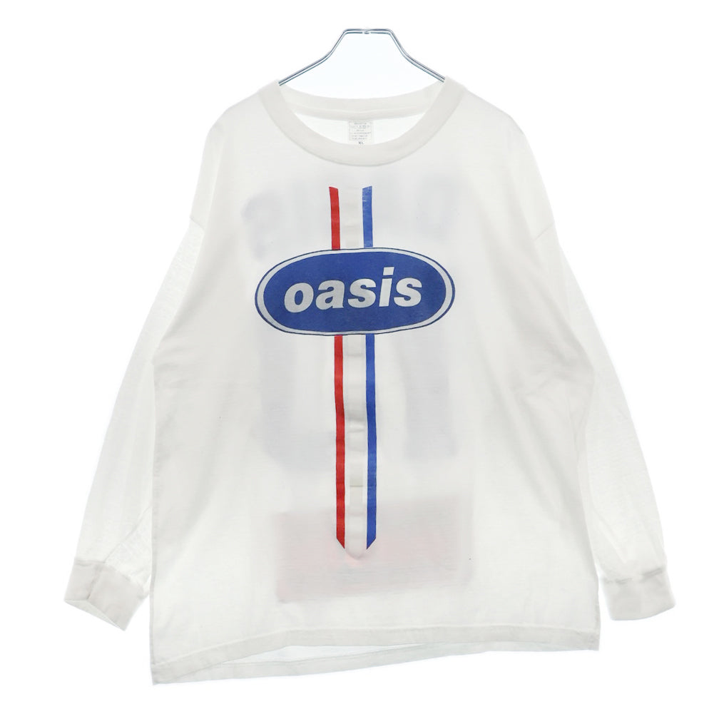 VINTAGE(ヴィンテージ) 90s OASIS BE HERE NOW LS TEE オアシス 両面プリント長袖Tシャツ 長袖カットソー ホワイト
