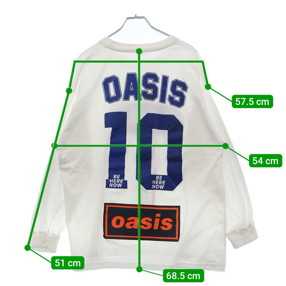 VINTAGE(ヴィンテージ) 90s OASIS BE HERE NOW LS TEE オアシス 両面プリント長袖Tシャツ 長袖カットソー ホワイト
