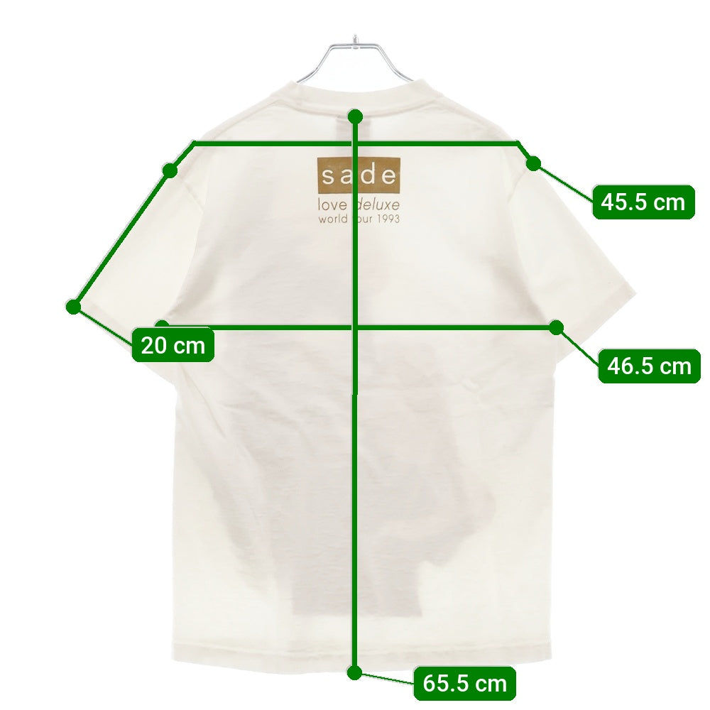 VINTAGE(ヴィンテージ) 90a SADE SUMMER DELUXE TEE シャーデー フロントプリント半袖Tシャツ カットソー ホワイト