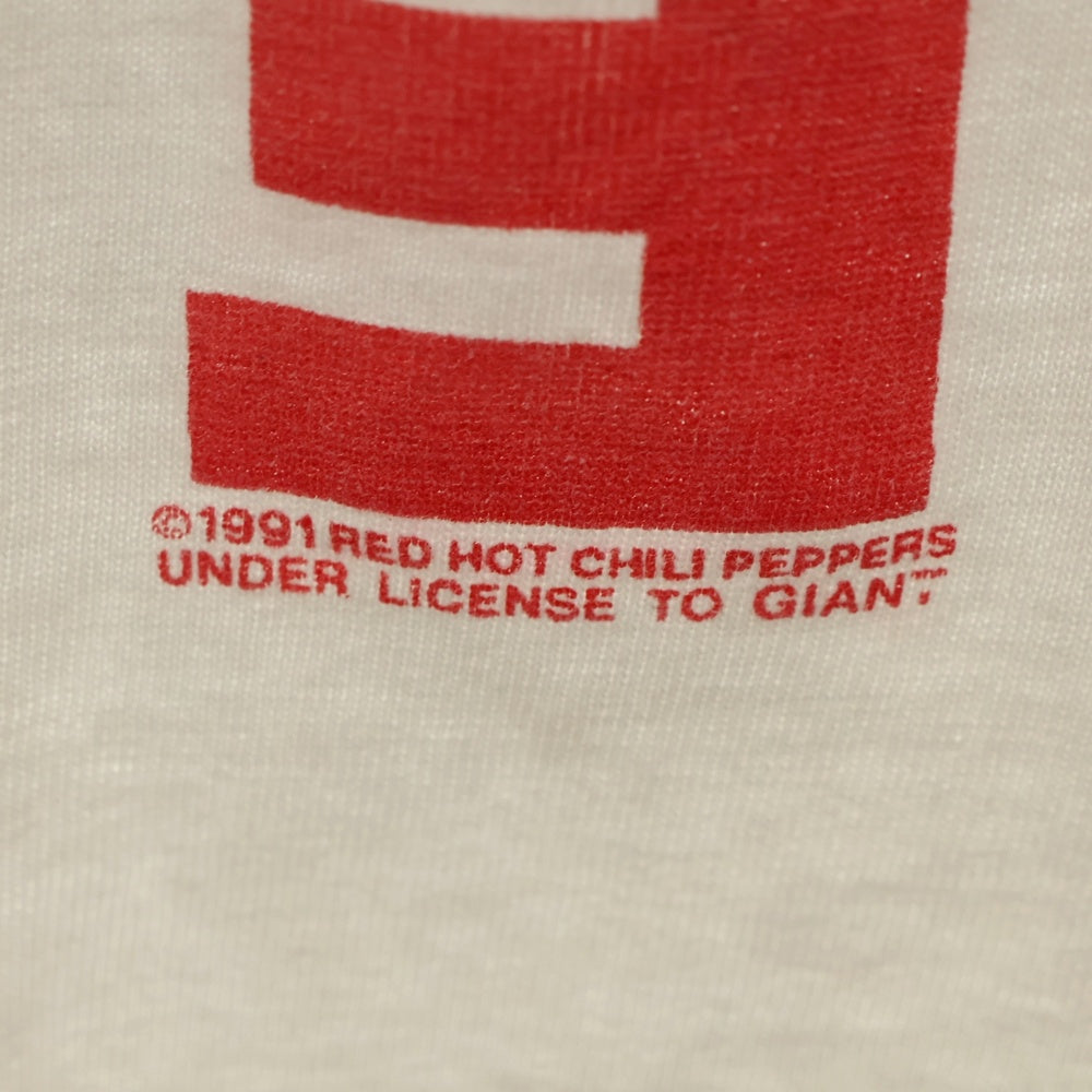 VINTAGE(ヴィンテージ) 90s RED HOT CHILI PEPPERS 1991 DOUBLE SIDE TEE レッドホットチリペッパーズ 両面プリント半袖Tシャツ カットソー ホワイト