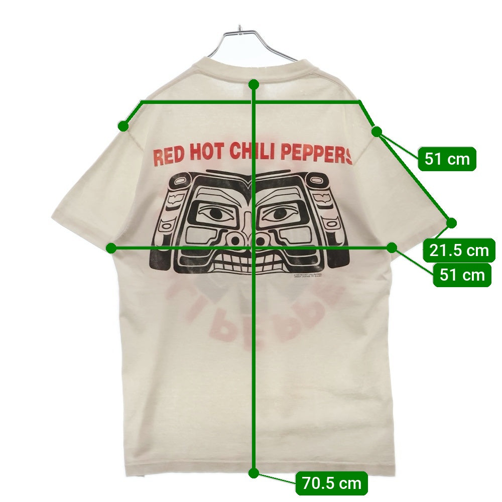 VINTAGE(ヴィンテージ) 90s RED HOT CHILI PEPPERS 1991 DOUBLE SIDE TEE レッドホットチリペッパーズ 両面プリント半袖Tシャツ カットソー ホワイト