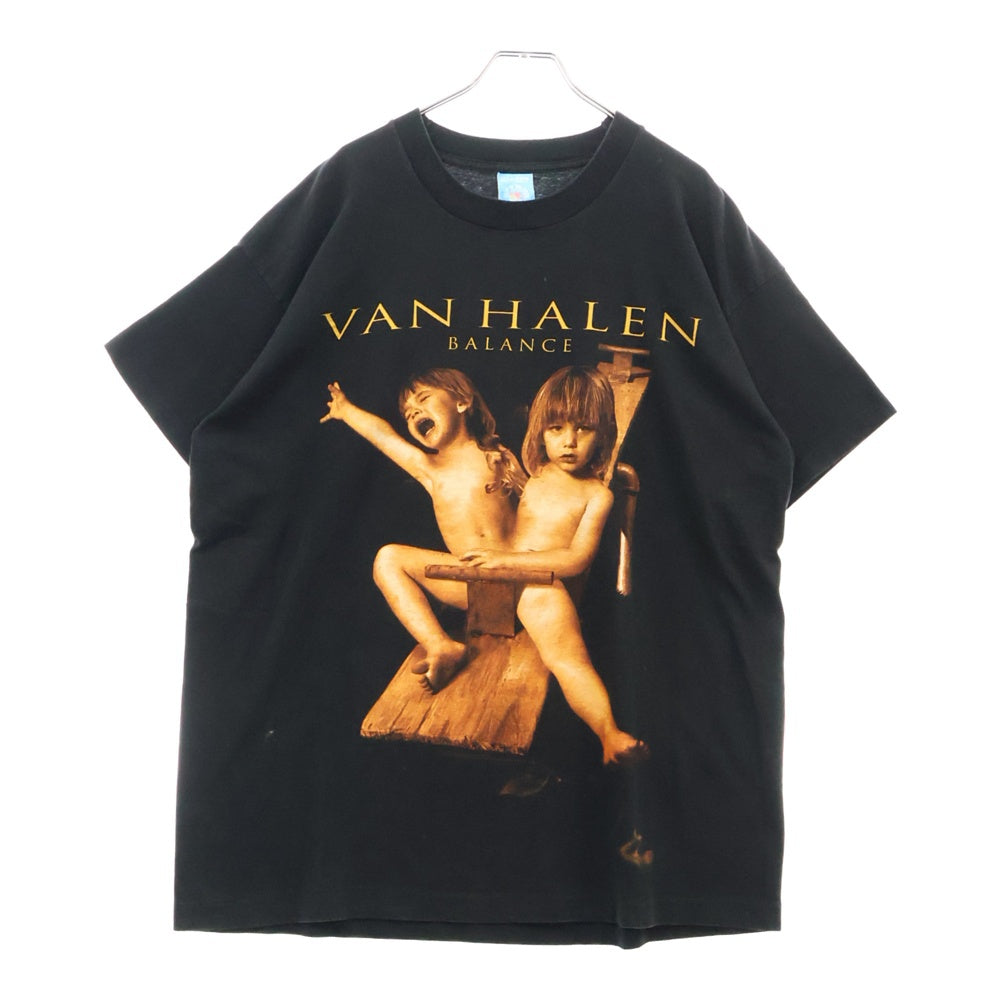 VINTAGE(ヴィンテージ) 90s VAN HALEN BALANCE TEE バランス ヴァン・ヘイレン 両面プリント半袖Tシャツ カットソーブラック
