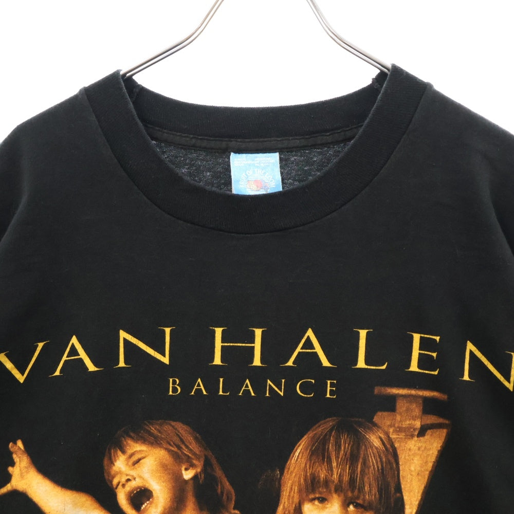 VINTAGE(ヴィンテージ) 90s VAN HALEN BALANCE TEE バランス ヴァン・ヘイレン 両面プリント半袖Tシャツ カットソーブラック
