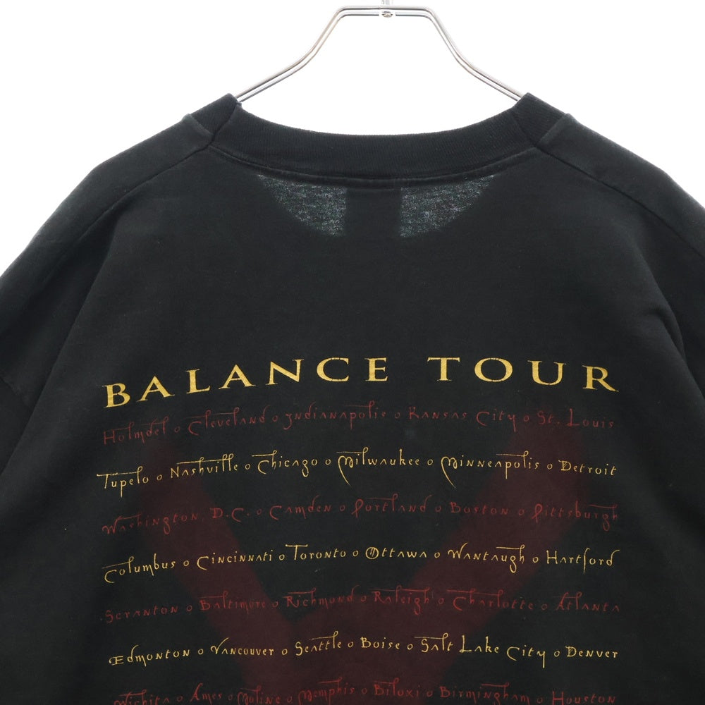 VINTAGE(ヴィンテージ) 90s VAN HALEN BALANCE TEE バランス ヴァン・ヘイレン 両面プリント半袖Tシャツ カットソーブラック