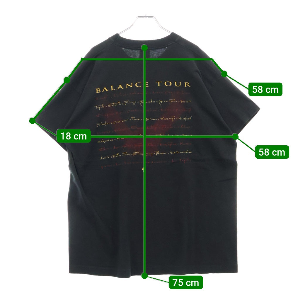 VINTAGE(ヴィンテージ) 90s VAN HALEN BALANCE TEE バランス ヴァン・ヘイレン 両面プリント半袖Tシャツ カットソーブラック