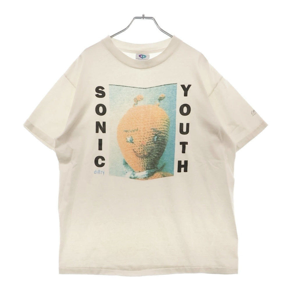 VINTAGE(ヴィンテージ) 90s SONIC YOUTH DIRTY DGC TEE ソニックユース フロントプリント半袖Tシャツ カットソー ホワイト