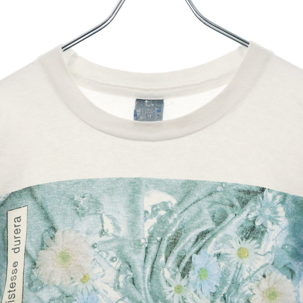 VINTAGE(ヴィンテージ) 90s MANIC STREET PREACHERS LA TRISTESSE DURERA LS TEE マニック・ストリート・プリーチャーズ バンド フロントプリント長袖カットソー 長袖Tシャツ ホワイト