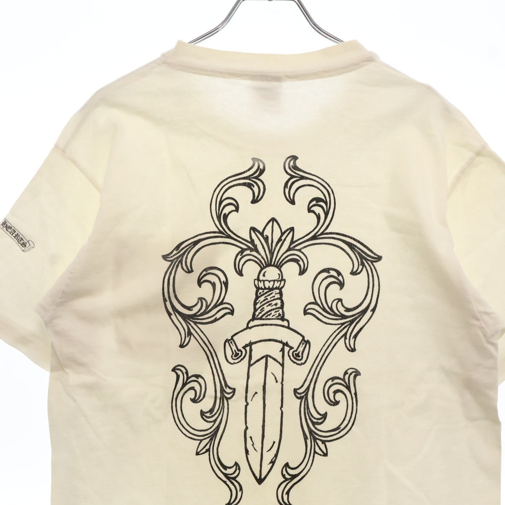 CHROME HEARTS(クロムハーツ) OLD MAXFIELD COLLABORATION BIG DAGGER TEE マックスフィールド胸ポケット バックダガープリント anvil タグ 半袖Tシャツ カットソー ホワイト