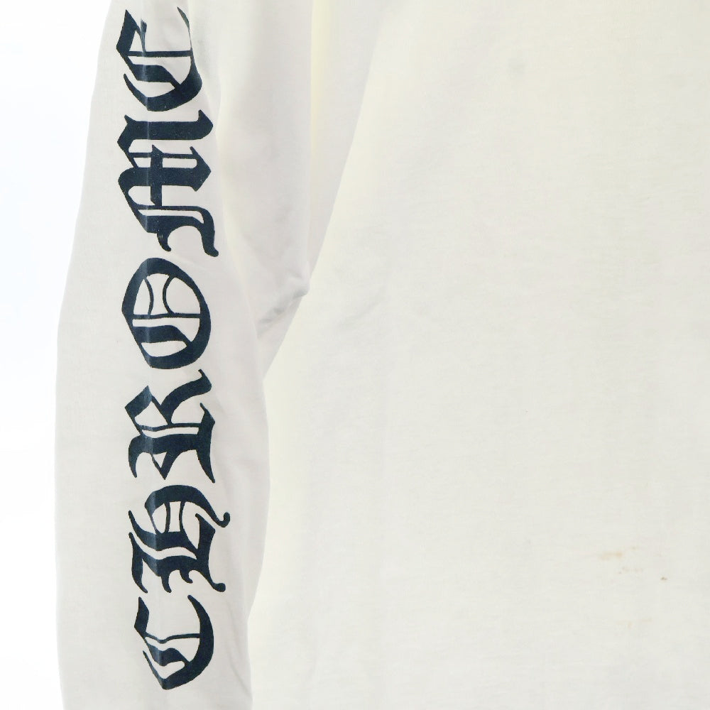CHROME HEARTS(クロムハーツ) OLD NECK LOGO L/S TEE オールドモデル ネック ロゴ バックスクロール プリント 長袖Tシャツ カットソー ホワイト