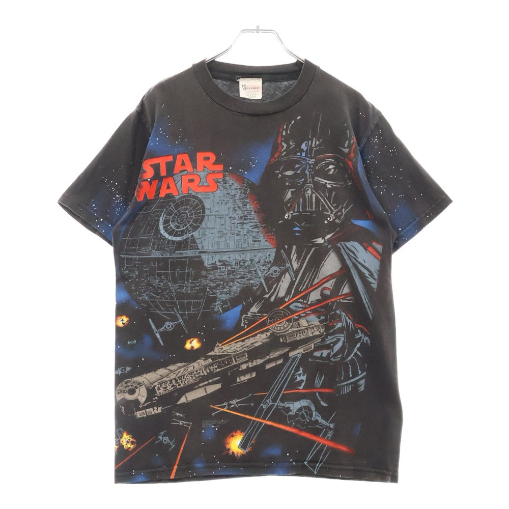 VINTAGE(ヴィンテージ) 90s STAR WARS DARTH VADER スターウォーズ ダースベイダー フロントプリント Tシャツ 半袖カットソー ブラック