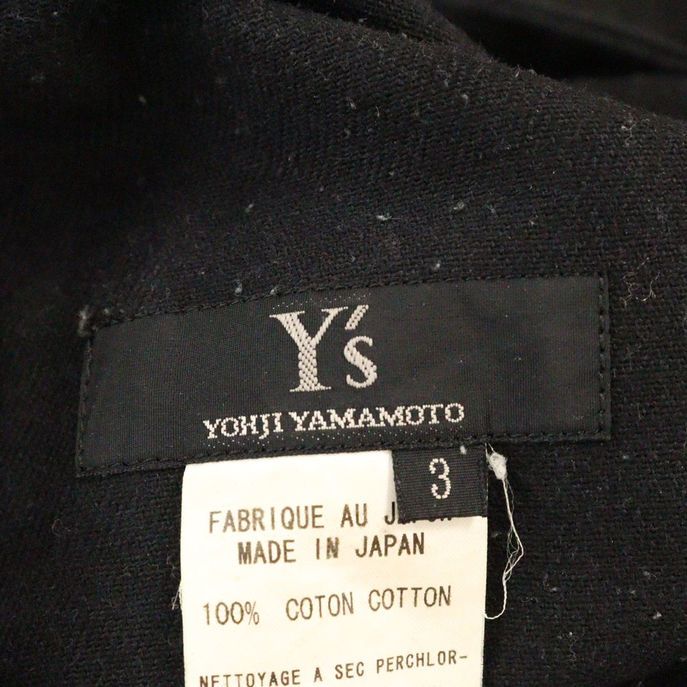 Y's for men(ワイズフォーメン) SIDE SNAP COTTON TWILL PANTS サイドスナップ コットンツイル サイズ切替 パンツ ブラック YJ-P19-046