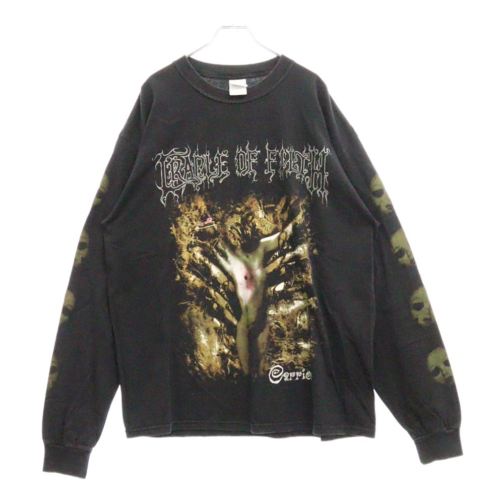 VINTAGE(ヴィンテージ) 00s CRADLE OF FILTH 2004 SMELL THE GRAVE LS TEE クレイドルフィフス 両面プリント長袖Tシャツ 長袖カットソー ブラック