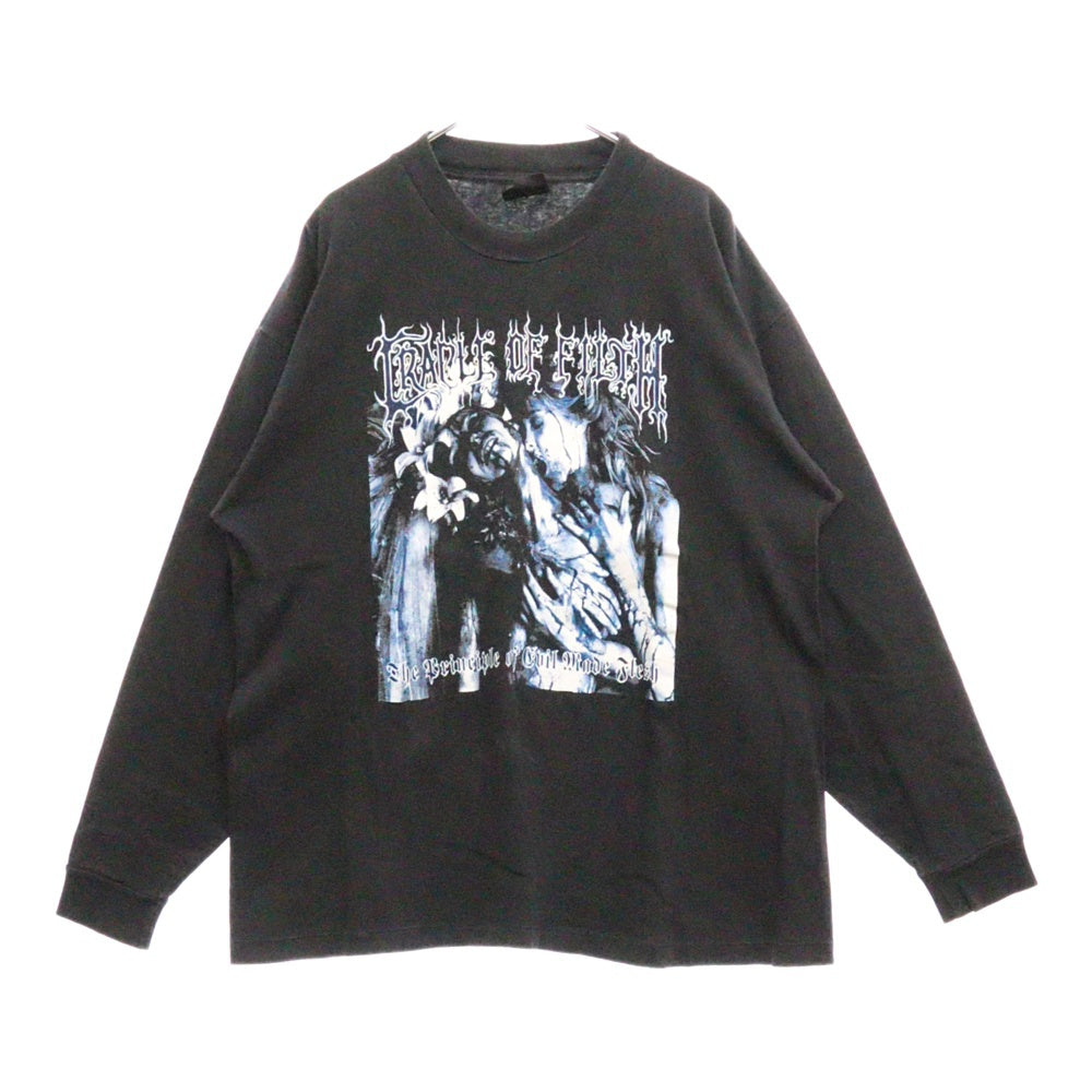 VINTAGE(ヴィンテージ) 00s CRADLE OF FILTH SUPREME VAMPYRIC EVIL LS TEE クレイドルフィフス 両面プリント長袖Tシャツ 長袖カットソー ブラック