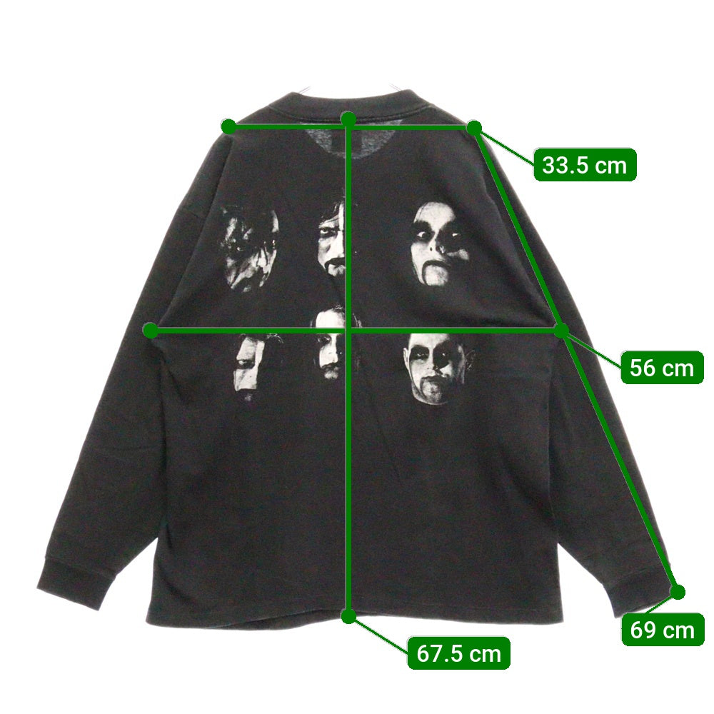 VINTAGE(ヴィンテージ) 00s CRADLE OF FILTH SUPREME VAMPYRIC EVIL LS TEE クレイドルフィフス 両面プリント長袖Tシャツ 長袖カットソー ブラック