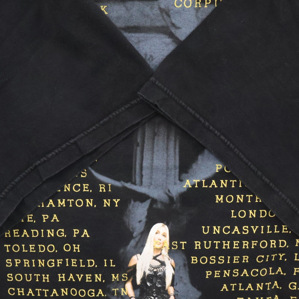 VINTAGE(ヴィンテージ) 00s CHER THE NEVER CAN SAY GOODDYE FAREWELL シェール 両面プリント Tシャツ 半袖カットソー ブラック
