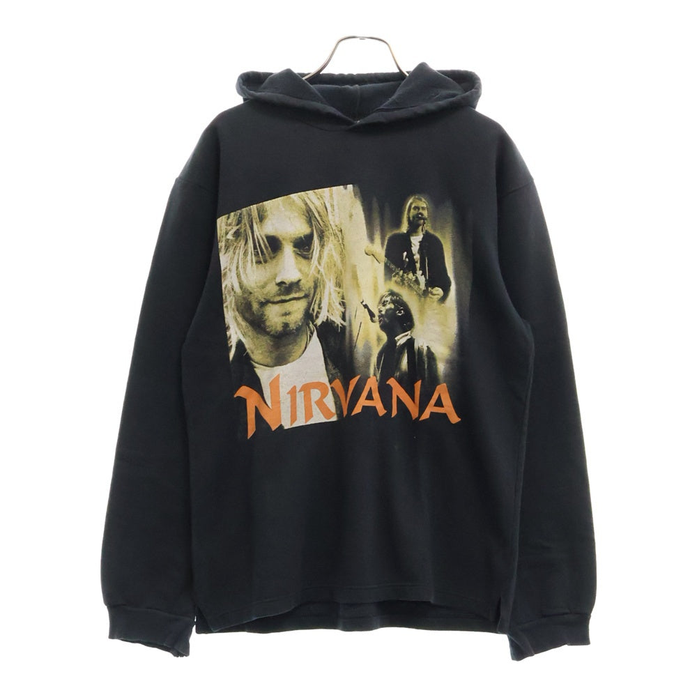 VINTAGE(ヴィンテージ) NIRVANA KURT COBAIN BOOTLEG PARKER ニルヴァーナ カートコバーン プルオーバー パーカー ブラック