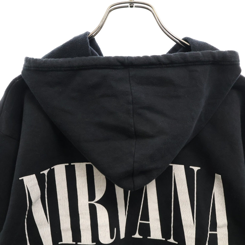 VINTAGE(ヴィンテージ) NIRVANA KURT COBAIN BOOTLEG PARKER ニルヴァーナ カートコバーン プルオーバー パーカー ブラック