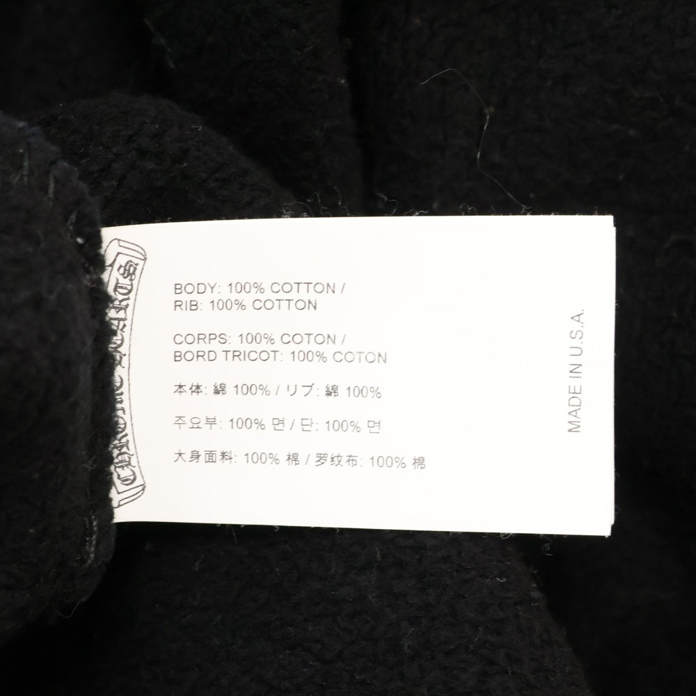 CHROME HEARTS(クロムハーツ) Y NOT Cemetery Cross Crewneck Sweat ワイノット セメタリークロス クルーネックスウェットトレーナー ブラック