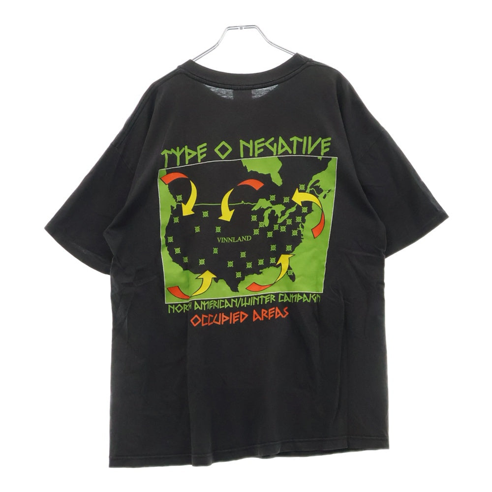 VINTAGE(ヴィンテージ) 90S TYPE O NEGATIVE TEE タイプオー ネガティブ 両面プリント半袖Tシャツ カットソー ブラック