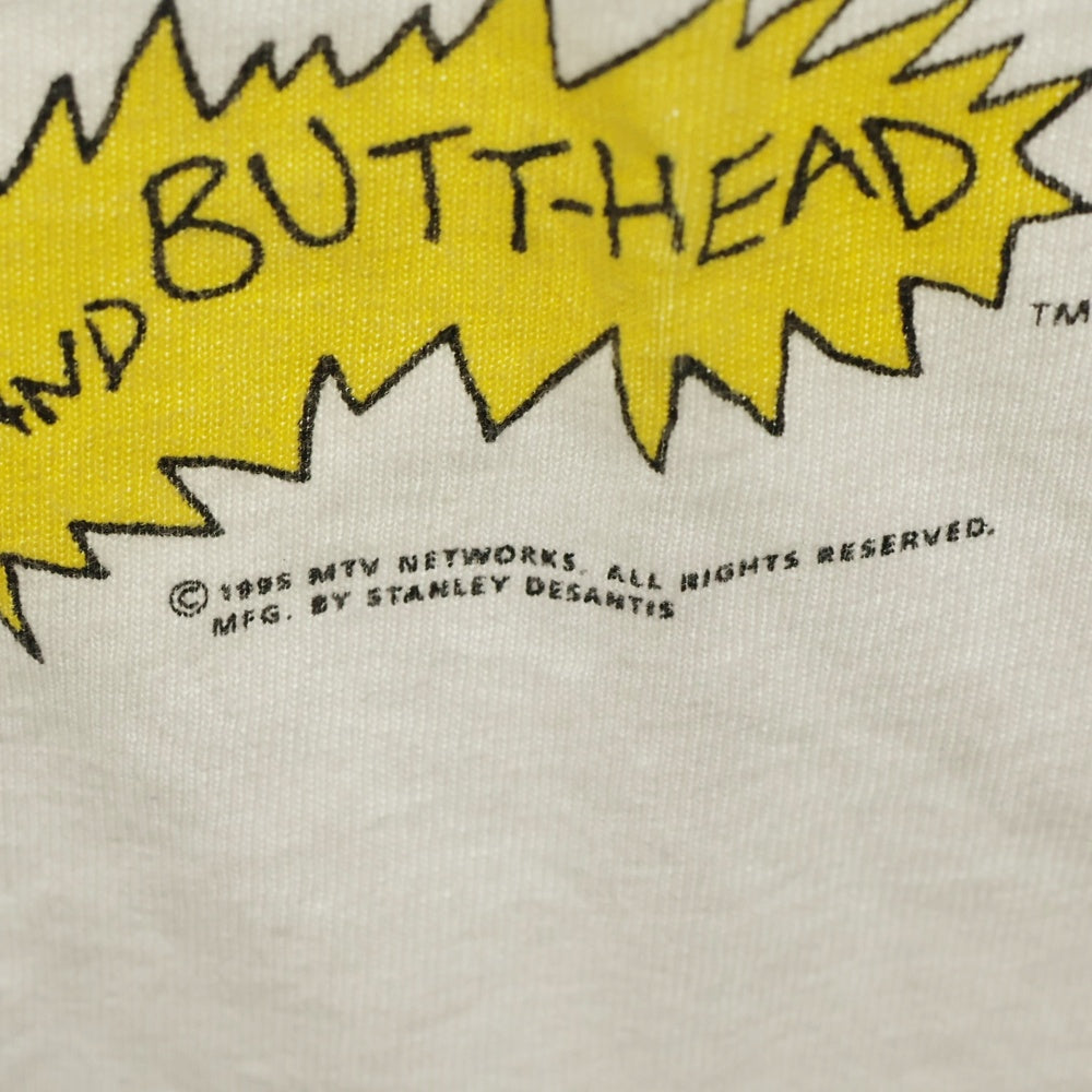 VINTAGE(ヴィンテージ) 90s BEAVIS AND BUTT-HEAD TEE フロントプリント半袖Tシャツ カットソー ホワイト