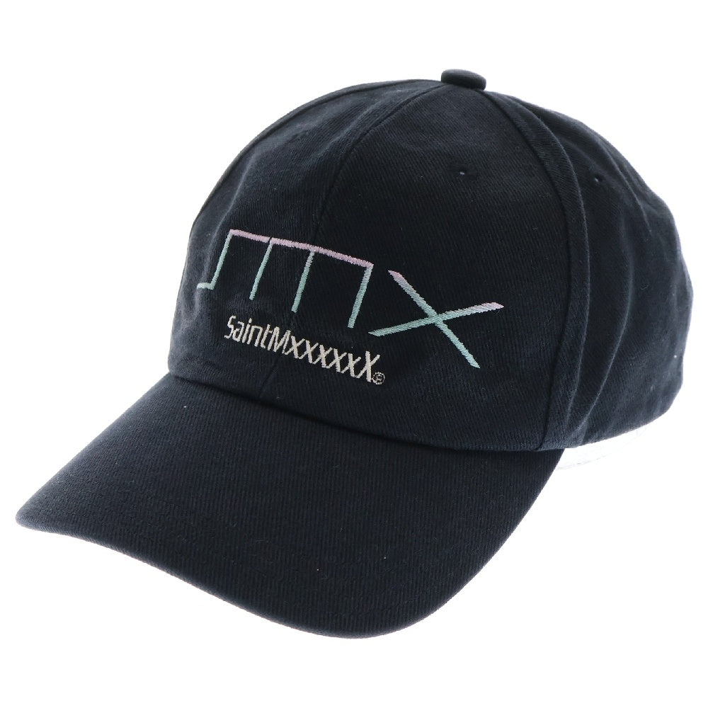 SAINT MICHAEL(セントマイケル) 24SS SMX6 CAP SM-YS8-0000-068 ロゴ刺繍 キャップ 帽子 ブラック