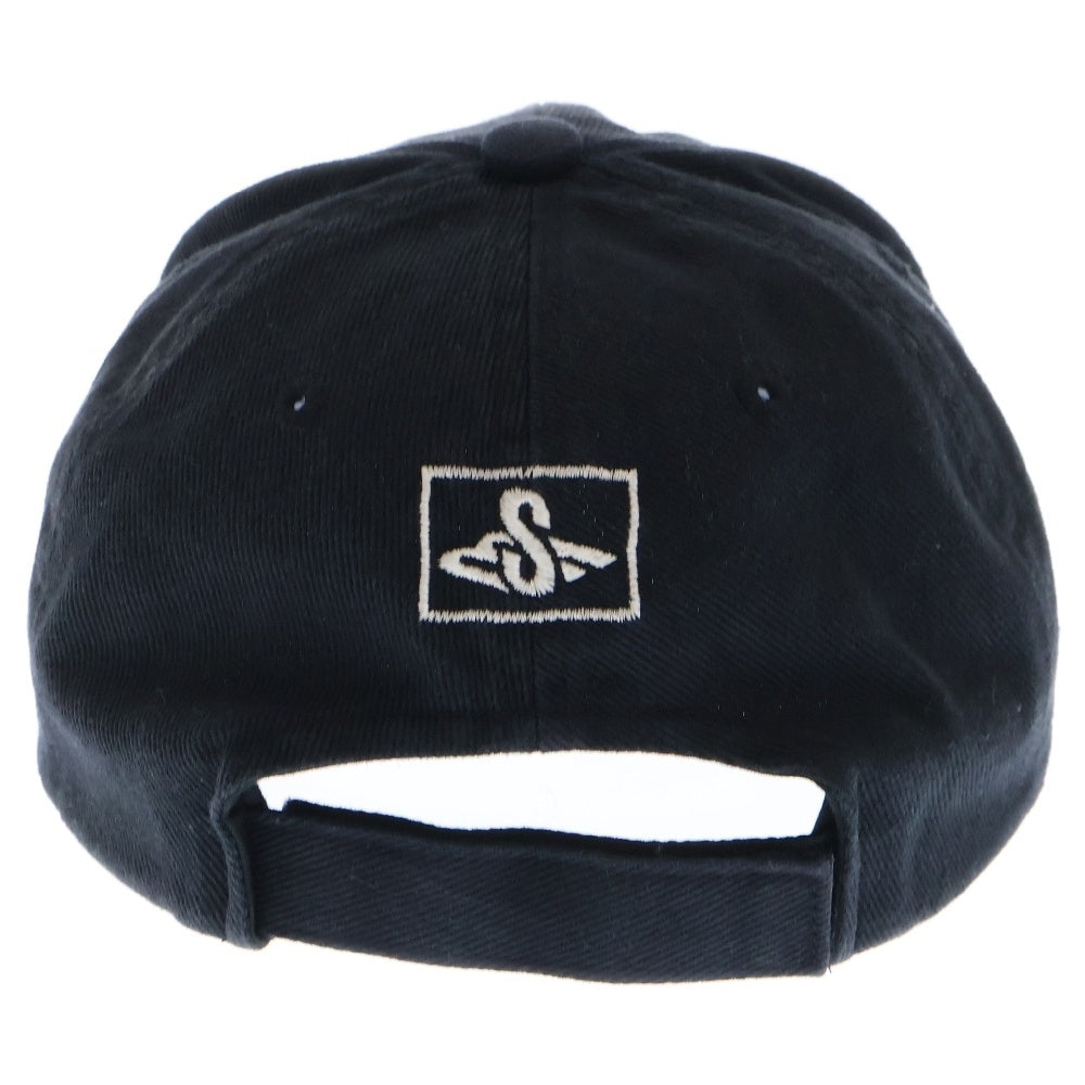 SAINT MICHAEL(セントマイケル) 24SS SMX6 CAP SM-YS8-0000-068 ロゴ刺繍 キャップ 帽子 ブラック