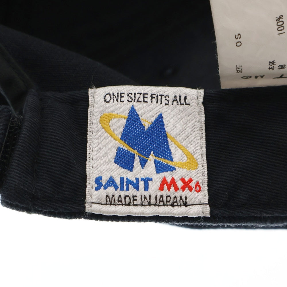 SAINT MICHAEL(セントマイケル) 24SS SMX6 CAP SM-YS8-0000-068 ロゴ刺繍 キャップ 帽子 ブラック