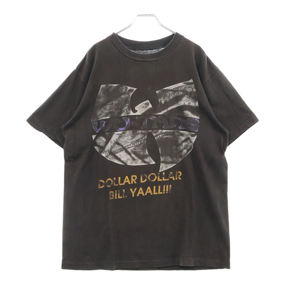 VINTAGE(ヴィンテージ) 90s WU-TANE DOLLAR DOLLAR BILL YAALL CREAM ウータン クリーム 両面プリント Tシャツ 半袖カットソー ブラック