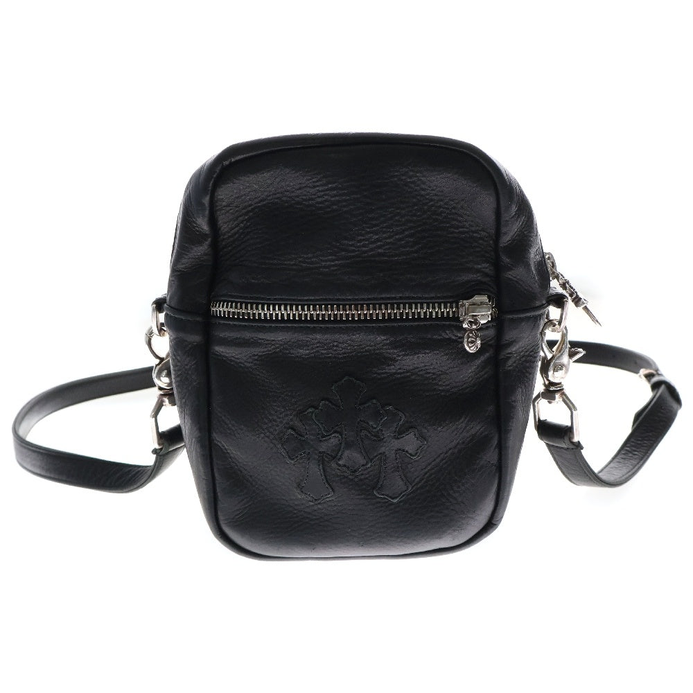 CHROME HEARTS(クロムハーツ) TAKA MINI LTHR タカミニ セメタリークロスパッチレザーショルダーバッグ ブラック