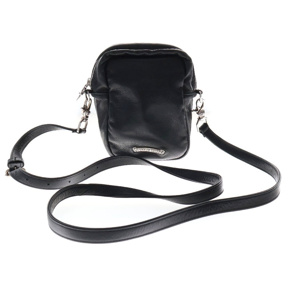 CHROME HEARTS(クロムハーツ) TAKA MINI LTHR タカミニ セメタリークロスパッチレザーショルダーバッグ ブラック