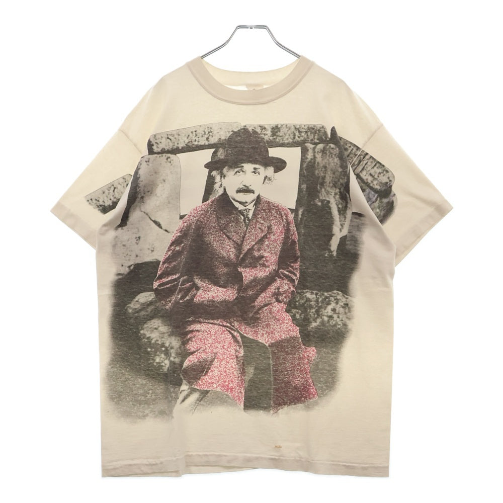 VINTAGE(ヴィンテージ) 90s Albert Einstein アルベルトアインシュタイン 両面プリント Tシャツ 半袖カットソー ホワイト
