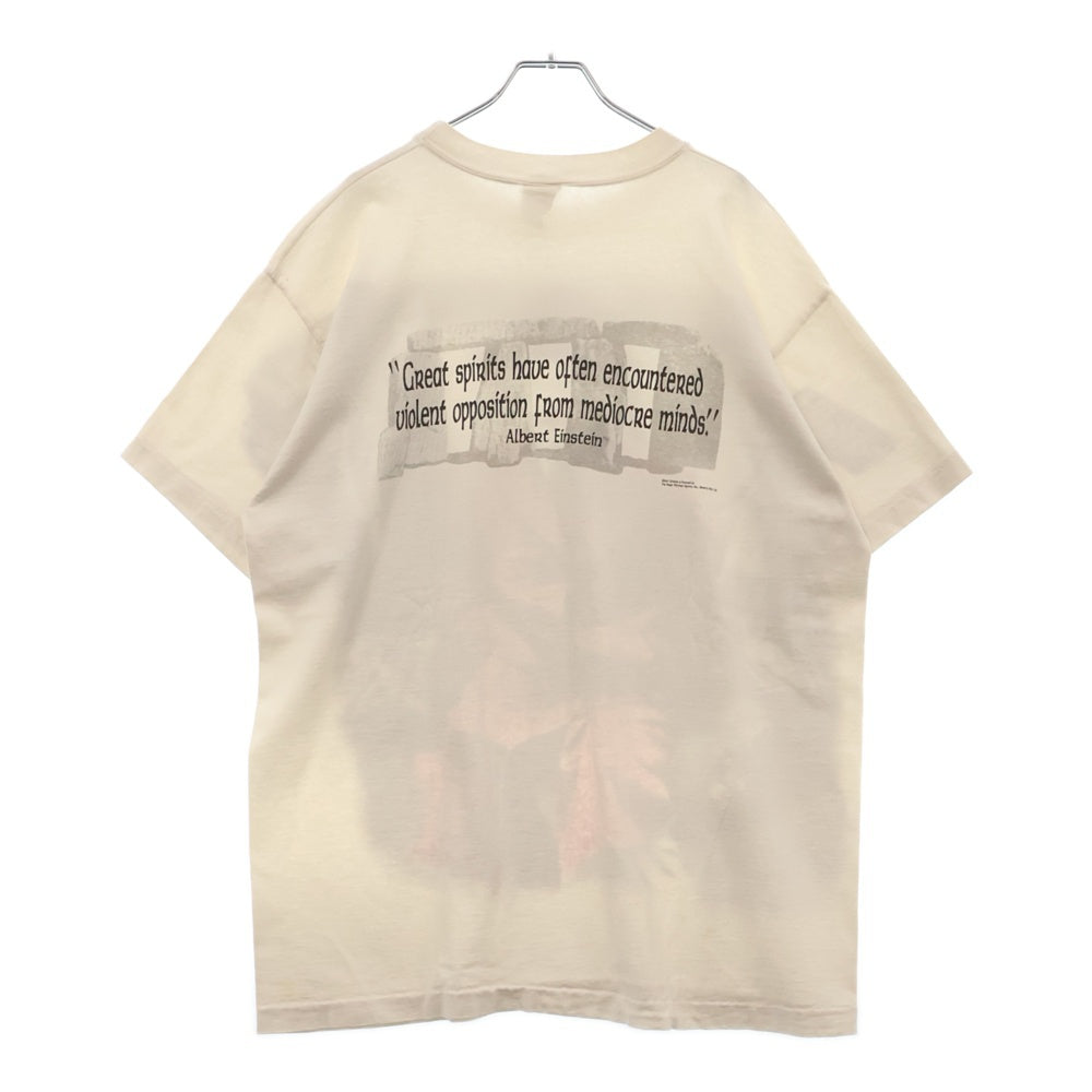 VINTAGE(ヴィンテージ) 90s Albert Einstein アルベルトアインシュタイン 両面プリント Tシャツ 半袖カットソー ホワイト