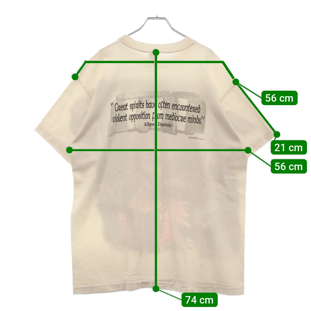 VINTAGE(ヴィンテージ) 90s Albert Einstein アルベルトアインシュタイン 両面プリント Tシャツ 半袖カットソー ホワイト