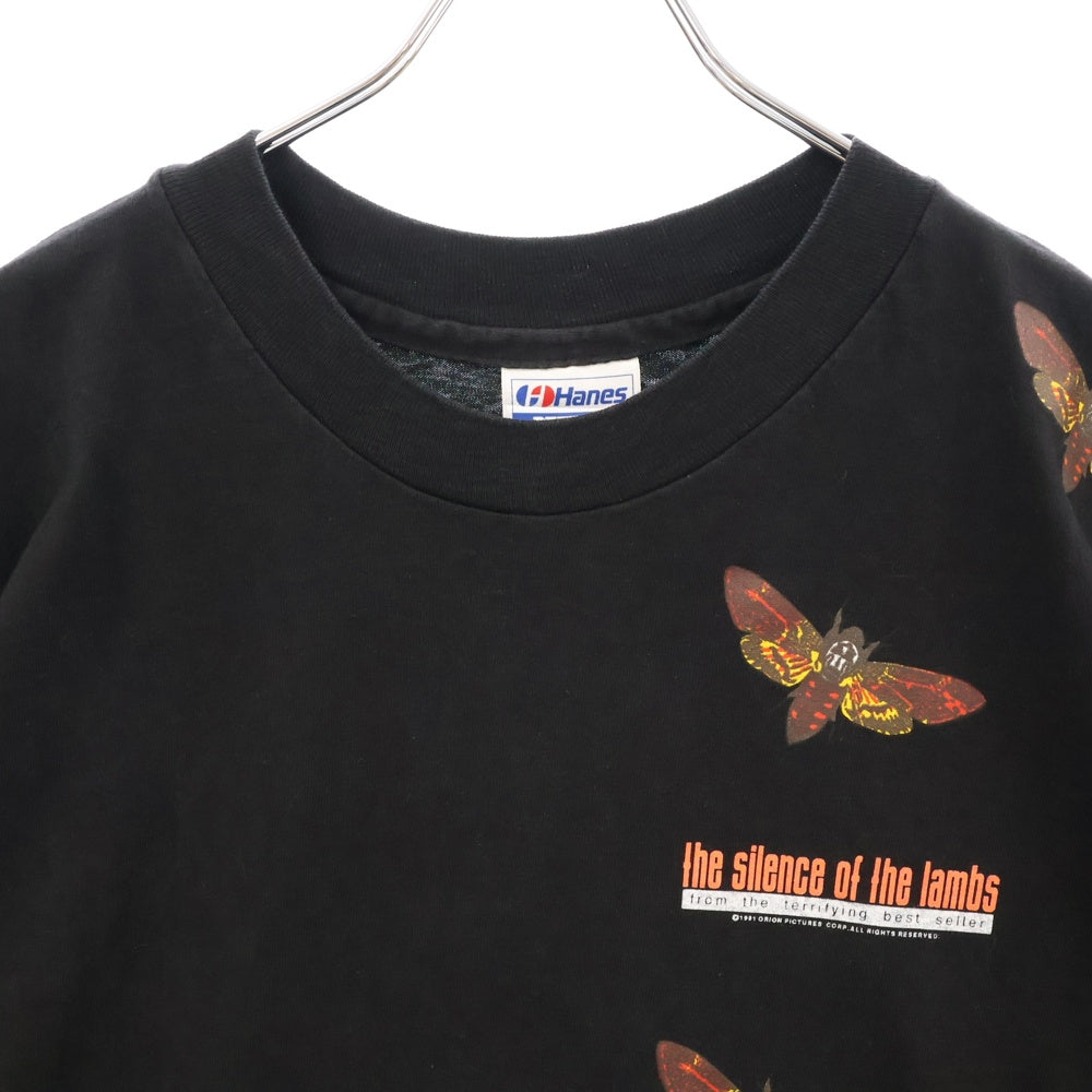 VINTAGE(ヴィンテージ) 90s THE SILENCE OF THE LAMBS 羊たちの沈黙 両面プリント Tシャツ 半袖カットソー ブラック