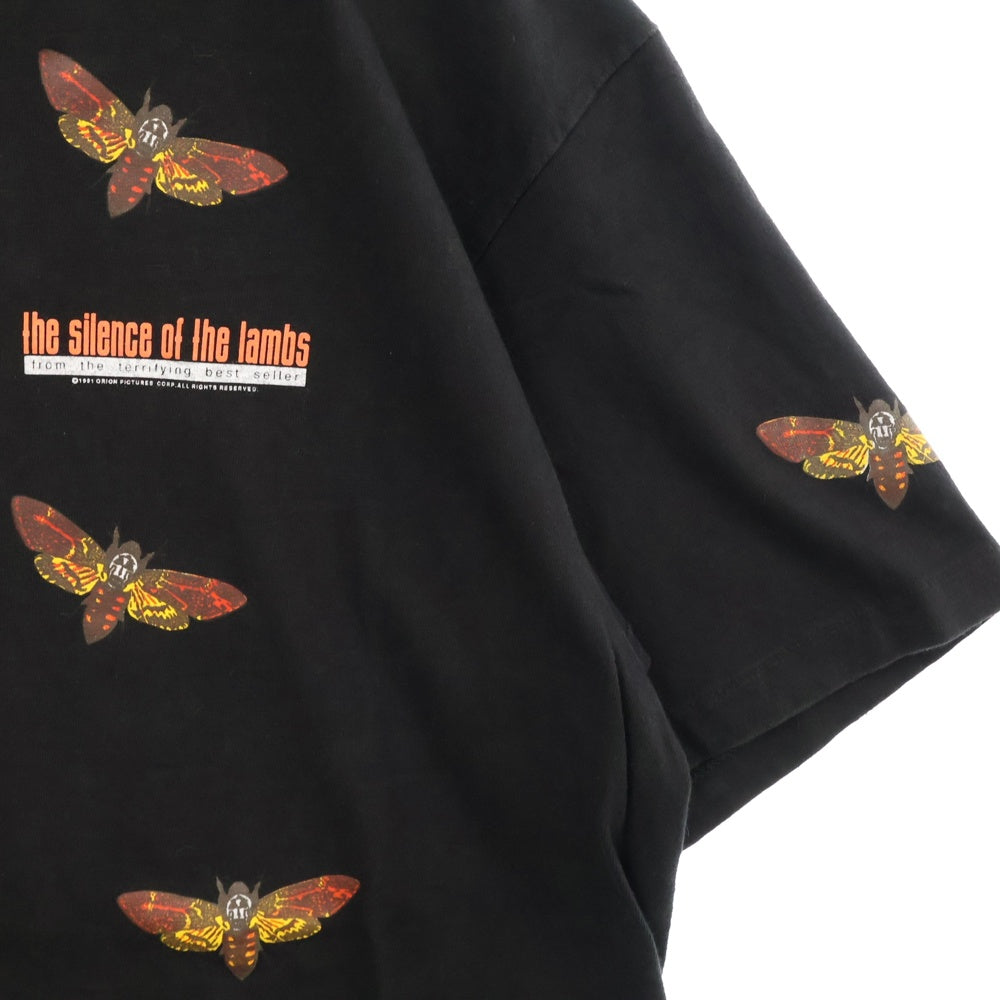 VINTAGE(ヴィンテージ) 90s THE SILENCE OF THE LAMBS 羊たちの沈黙 両面プリント Tシャツ 半袖カットソー ブラック